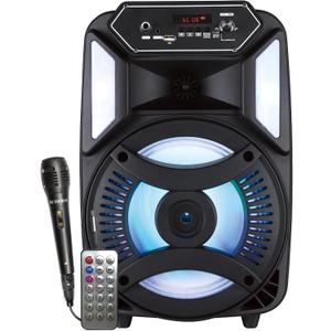 AUDIOBOX Portable Karaoke Speaker with Wireless Remote, 8 Woofer, Sound Activated Light Show, Bluetooth, USB-C, and Wired Microphone for Parties and Events AUDIOBOX Portable Karaoke Speaker with Wireless Remote, 8 Woofer, Sound Activated Light Show, Bluetooth, USB-C, and Wired Microphone for Parties and Events