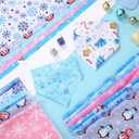 Weewooday 50 Pcs Winter Bandanas Bulk for Dogs Snowflake Cats Bandanas Charm Soft Triangle Bibs Adjustable Scarf for Small Medium Large Pets Winter Costume(25.6 x 17.7 x 17.7 Inch)