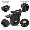 Apllamo 4" Casters Set of 4 4 Heavy Duty Quiet Casters, Max Load 22000LBS. Suitable to do Soft Wheels for cart Caster Wheels Glide Quietly and Protect The Floor, casters Set of 4 Heavy Duty
