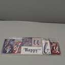 Summer Wooden Table Decor Double Sided Hello Summer and Happy 4th of July Sign Block Memorial Day Patriotic Decor for Office Home Indoor Shelf Centerpiece(Flag)