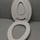 Little2Big Toilet Seat with Built-In Toddler Potty Training Seat, Slow Close, Easy to Install, Made in USA, ELONGATED, White