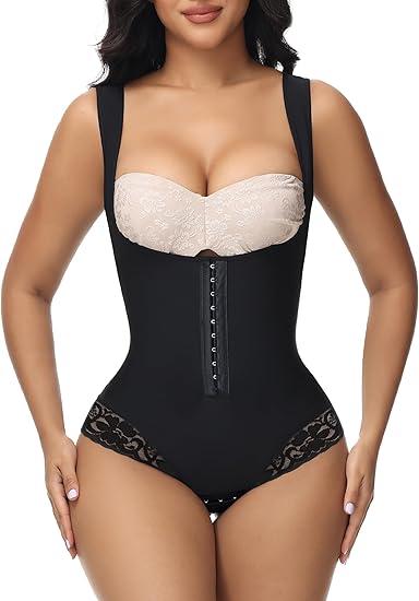 Shapewear Bodysuit for Women Tummy Control Fajas Colombianas Waist Trainer Butt Lifter Thigh Slimmer Full Body Shaper Black 3XL