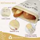 Reusable Beeswax Bread Bags for Sourdough: XL Eco-Friendly Fresh Food Storage (13x17in, 2 Pack) | Moisture Lock, Sustainable Homemade Bread Preservation | Eco Bread Freshness