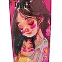 20oz Mom Tumbler Insulated Thermal Coffee Cup - Portable Travel Mug with Cute Cartoon Patterns, Leak-Proof for Mom, Great Mothers Day Gift for Daily Use Office Outdoor(Pink)