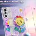 Compatible with Samsung Galaxy S25 Ultra Case,with [Shockproof Protective][Camera Protection] Cute Rainbow Flower Aesthetic Phone Cover Anti-Yellowing Soft Slim Cover for Women Girl-Purple
