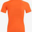 Runhit Boys Compression Shirt Short Sleeve Youth Basketball Undershirt Kids Quick Dry Athletic Base Layer T-Shirt Orange L