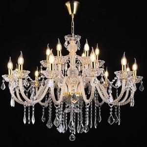 18-Light Double-Layer Crystal Chandelier for Living Room Gold Ceiling Pendant Light Fixtures with K9 Crystal Modern Luxury Lighting for Dining Room, Bedroom, Kitchen