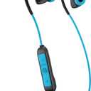 JLab Fit 2.0 Bluetooth Enabled Wireless Sports Earbuds, Bluetooth 4.1, 10mm Titanium Drivers, 6 Hour Battery Life, IP55 Sweatproof, Flexible Memory Wire, Blue