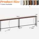 SUPERJARE 102 Inch Sofa Table with 2 Power Outlets and USB-C Ports, 5.9"D x 102.3"W x 29.7"H