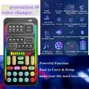 sktome Portable Voice Changer, 2rd Generation i9 Live Sound Card, Cool Lights Sound Board - Voice Disguiser/Modulator for PS4/PS5/Xbox One/PC/Phone/Laptops with Adjustable Voice Functions