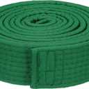 PATIKIL Taekwondo Colored Ranking Belt, Polyester Martial Arts Judo Karate Belt for Coach Teaching Practice (1.5"x6.5', Green)
