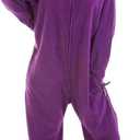 Forever Lazy Footed Adult Onesies, One-Piece Pajama Jumpsuits for Men and Women, Unisex. with Detachable Feet. (XX-Small, Purple)