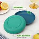 Wheat Straw Plates, 10 in Deep Dinner Plates Set of 6, Unbreakable Reusable Plastic Plates, Unbreakable Microwave and Dishwasher Safe Kids Plate for Kitchen, Camping, Multi