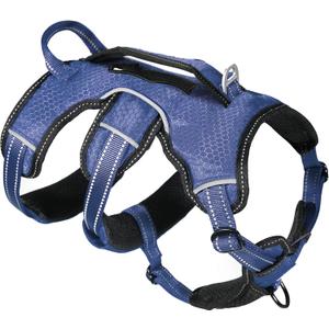 Tuff Pupper Escape Proof No Escape Dog Harness | 5 Point Adjustable Fit Harness for Dogs | Padded Dog Harnesses | Handle Dog Lift Harnesses (Small, Midnight Blue)