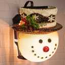 FUNPENY Snowman Christmas Porch Light Covers, Christmas Outdoor Decoration Holiday Light Covers for Porch Lights, Garage Lights, Large Light Fixtures