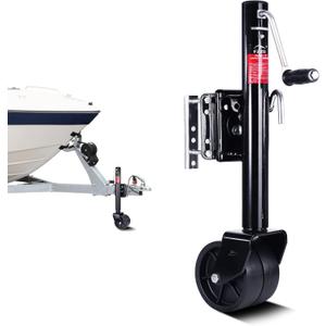 FZZD 2000lbs Trailer Jack with Wheel, Heavy Duty Swivel Boat Trailer Jack, 12" Lift, for RV Boat