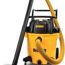 DEWALT DXV16PA 16 Gallon Poly Wet/Dry Vac/Acc, 6.5HP Shop Vacuum Wet/Dry for Jobsite/Workshop, Yellow