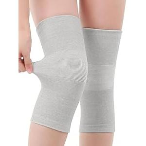 Inflossom Bamboo Knee Sleeves, Knee Compression Sleeve Women Men Elastic Warm Slip-on Recovery Knee Brace for Arthritis Knee Pain