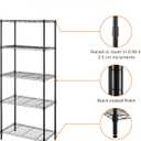 Amazon Basics 5-Shelf Multipurpose Adjustable Steel Garage Shelving Unit, Storage Rack for Kitchen, 200 lbs Per Shelf, Easy Assembly, 13.4"D x 23.2"W x 60"H, Black