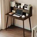 IOTXY Small Writing Desk with Hutch - 39.4" Work Computer Study Table