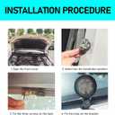 2 PCS Hood Light Mount, Waterproof Durable Metal Design, Adjustable Wide Angle Vehicle Spotlight Holder, Universal Grille Light Bracket Accessories (Black)