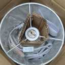 Simple Designs LT1120-OFF Petite Mini Pleated English Ceramic Base Table Lamp, Off White