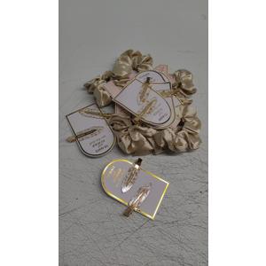 12 PCS Soft GoldSilk Satin Hair Accessories - Scrunchies, Hair Clips for Bridal Shower Gifts, Wedding Favors for Women and Girls