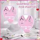 24 Pcs Nurses Gift Folding Fan Nurse Appreciation Gifts 7.87" Round Portable Handheld Fan with Handles Motivational Thank You Gifts for Nurses Week Party Graduation (Pink)