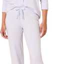 Amazon Essentials Women's Long Sleeve Cotton Modal Pajama Set, Loungewear with Full-Length Bottom (Large, Pale Blue)