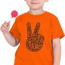 Unity Day Anti Bullying Orange Shirt Children Be Kind T-Shirt Gesture Inspirational Letter Quotes Pattern Children Tee Top
