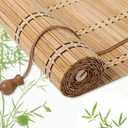 Bamboo Blinds for Interior Windows, Custom Bamboo Shades for Indoor Windows, Roller Shades for Indoor Window and Outdoor Patio, Easy to Install for Decks, Porches, Backyards (20"W x 59"H)