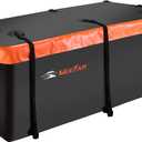 MeeFar Hitch Mount Cargo Carrier Bag Soft Shell 100% Waterproof 15 Cubic Feet (58" 24" 19") Include 8 Reinforced Straps for Truck Pickup All Vehicle with Steel Cargo Basket