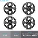 4-Pack Hubcaps Compatible with Toyota RAV4 2019 2020 2021 2022 2023 2024, 17 inch 17" Steel Wheel, Wheel Covers Skins, Snap On Tire Cover Replacement (Black)