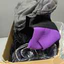 FH Group Full Set Car Seat Covers Cloth, Universal Fit combo, Set with Steering Wheel Cover and Seat Belt Pad fits Most Cars, SUVs, Trucks Purple