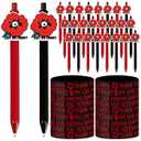 Tenceur 24 Sets Memorial Day Gifts for Veterans Bulk Poppy Ballpoint Pens Thank You Veterans Wristbands Memorial Day Poppy Gifts Patriotic Party Favors Decorations