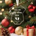 Christmas Baby Pregnancy Announcement Ornament - Pregnancy Announcement Gifts for Grandparents, Husband, Family, Aunt, Friend - Expecting Baby Coming Soon 2026 Ornament Decoration (You Can Stop Asking Now Baby Announcement)