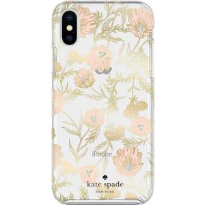 kate spade new york Blossom Case for iPhone Xs Max - Protective Hardshell (Blossom Pink / Gold Foil / Gems)
