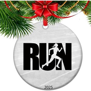 2025 Running Ornament  Marathon & Half Marathon Finisher Gift, Cross Country Keepsake for Runners  Christmas Tree Decoration for Athletes (C3)