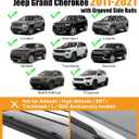 KINGGERI 330lbs Lockable Roof Racks Cross Bars Fit for Jeep Grand Cherokee 2011-2021 with Grooved Side Rails(NOT for Raised Side Rails), Heavy Duty Anti-Theft Aluminum Rails Crossbars Cargo Kayak