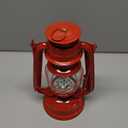 Vintage LED Hurricane Lantern, Warm White Battery Operated, Antique Metal Hanging Lantern with Dimmer Switch, 15 LEDs, 150 Lumen for Indoor or Outdoor Use