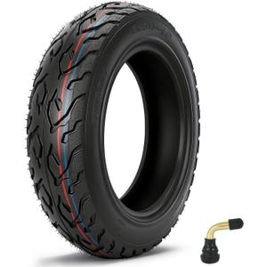 SHIQINHA 3.50-10 Scooter Tire Tubeless Compatible with 49cc 50cc Tao tao Elite 80 Vino 125 Genuine Buddy Scooter, 3.50x10 Street Tire Replacement for 10 Inch Rims Front Rear Mopeds with Valve Stem