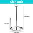 Paper Towel Holder Countertop, Standing Paper Roll Holder with Anti Slip Weighted Base, Stainless Steel Freestanding Paper Towel Holder for Kitchen, Chrome