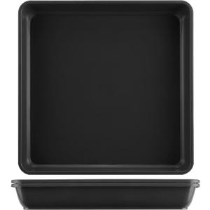 WAYNHUI Squared Plant Saucer 23inch 2pack Square Plastic Basin Tray Large/Small Water Receiving Tray(Black 23inch 2pack)