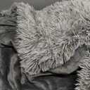 GONAAP Fuzzy Faux Fur Throw Blanket Twin Size Frosty Grey Super Soft Cozy Plush Fuzzy Shaggy Blanket for Couch Sofa Bed (Frosty Grey, Twin(60"x80"))