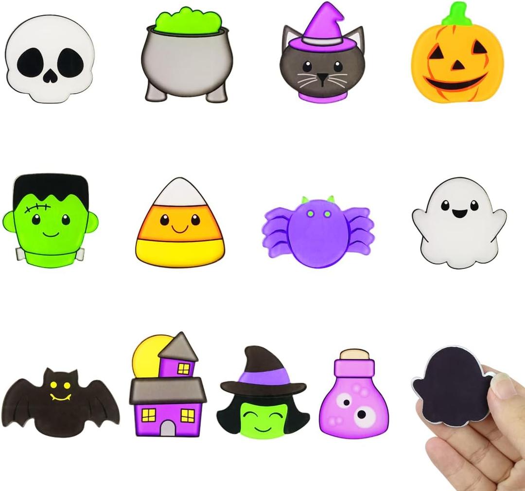 3 x 12 Pack Halloween Refrigerator Magnets for Kids Halloween Toys Halloween Treat Bags Gifts