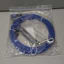 Dog Tie Out Cable Dog Runner Cable with Swivel Hook and Shock Spring Dog Runner Leads for Yard Outdoor and Camping 30FT Tether for Small Large Dogs Up to 500LBS Clear Blue