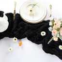 6 Pack Black Cheesecloth Table Runner 10FT Boho Cheese Cloth Table Runner Gauze Fabric 120 Inch Rustic for Wedding Birthday Party Baby Shower Holiday Home Decorations