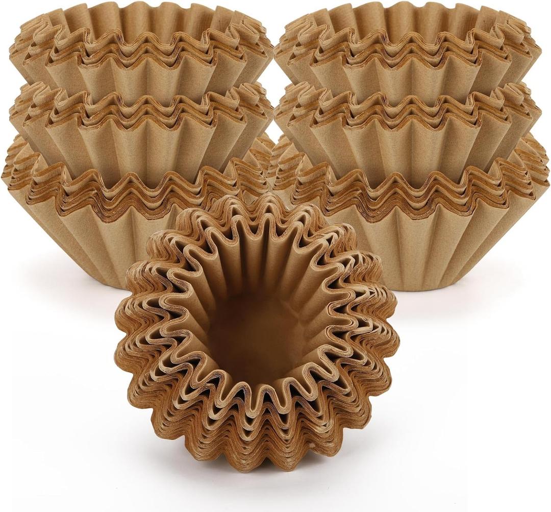 Basket Coffee Filters Natural Unbleached Paper Filter for 1-2 Cup, Pour Over, Single Serve Coffee Makers, Pack of 200