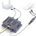 XLTTYWL Starlink Mini Poe Injector & Splitter, 150W 3 in 1 GigE Passive & ESD Protection Mini Starlink 12v with USB & Type-C Power Output and DC Step UP Converter DC 9-36V/200W