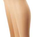 HUE Women's Shaper Sheer Tights 3 Pair Pack (2, Natural)